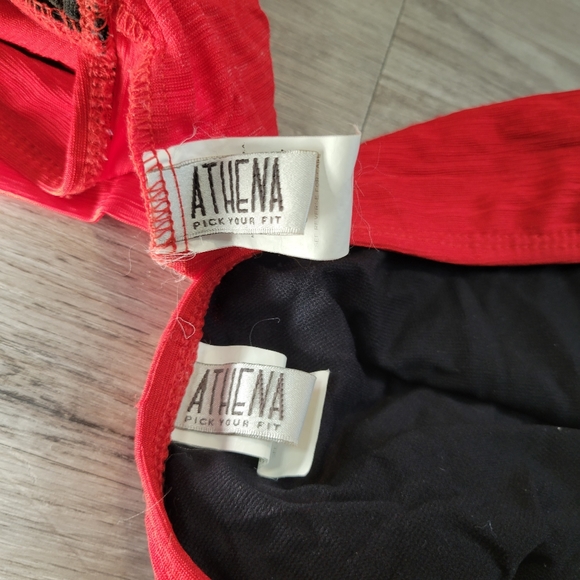 Athena women's red 2 peice tankini swimsuit - Picture 11 of 13